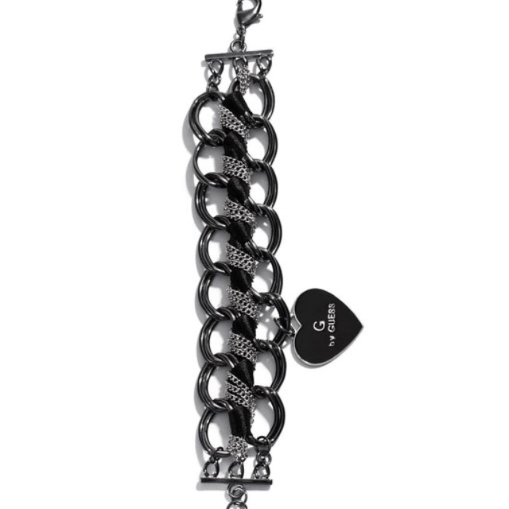 Guess Ribbon and Chain Bracelet